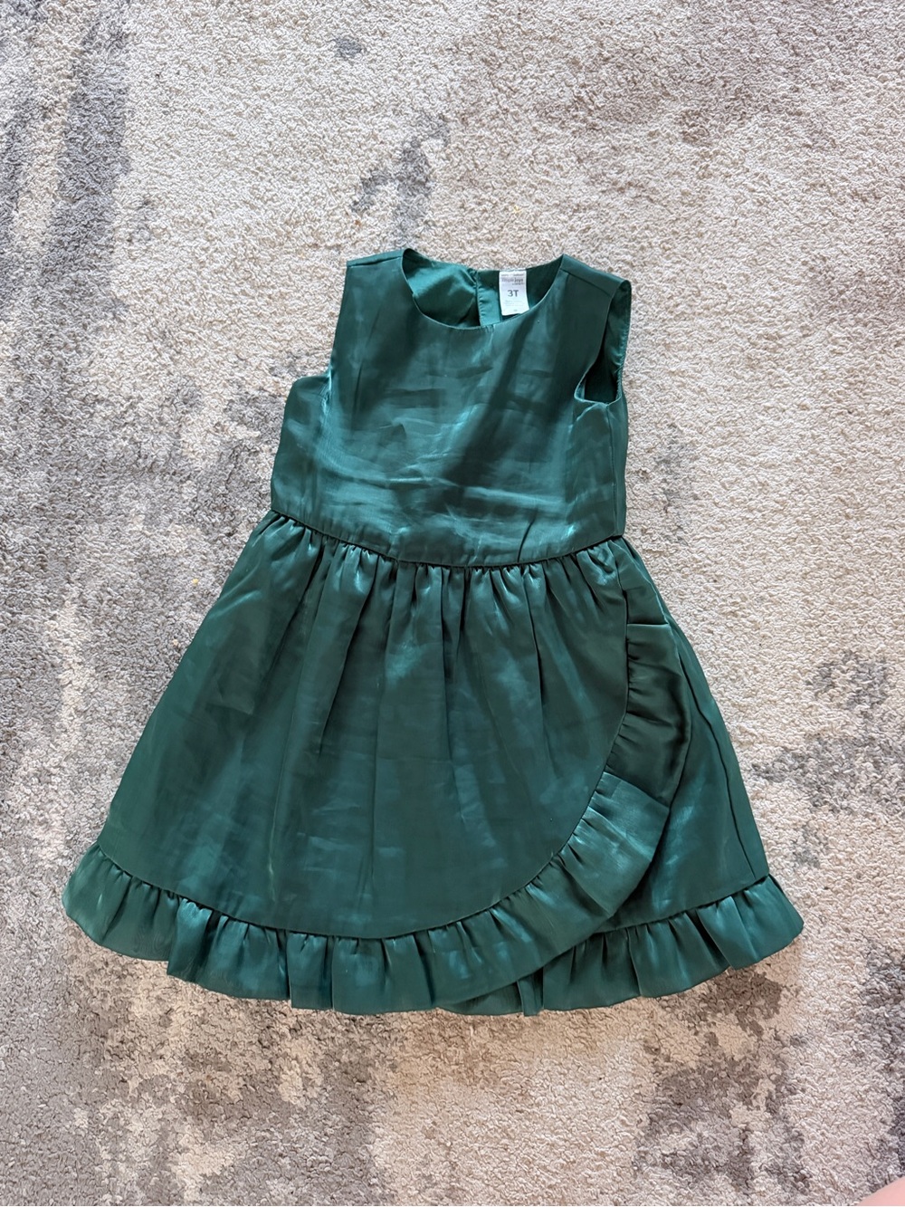Simple Joys by Carter's Deep Green Ruffle Hem Formal Dress